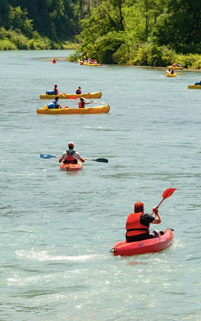 Canoës sur le Rhône