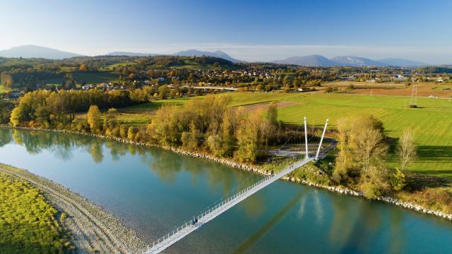 Passerelle de la ViaRhôna entre Virignin et La Balme
