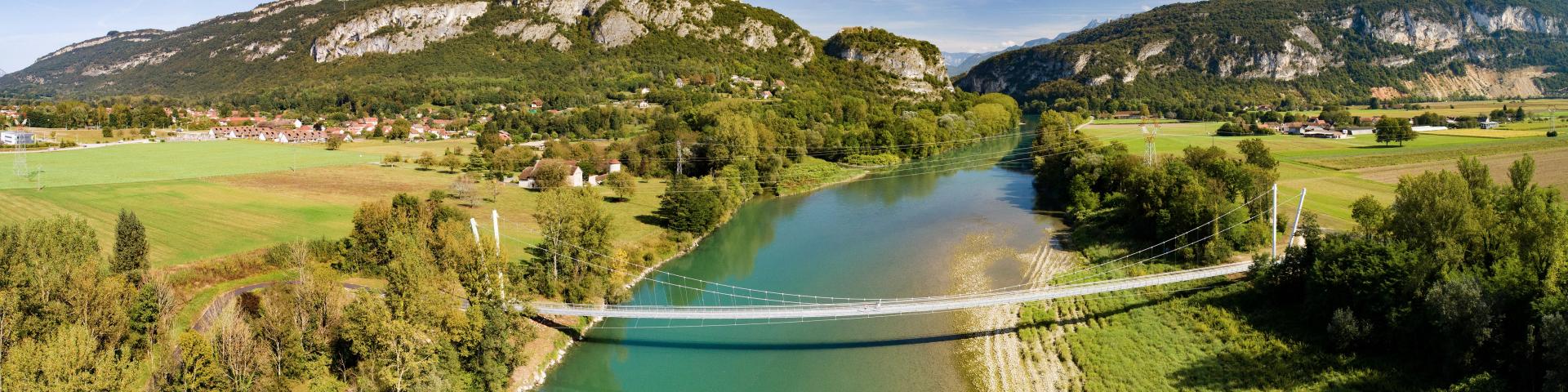 Passerelle Viarhôna entre Virignin et La Balme