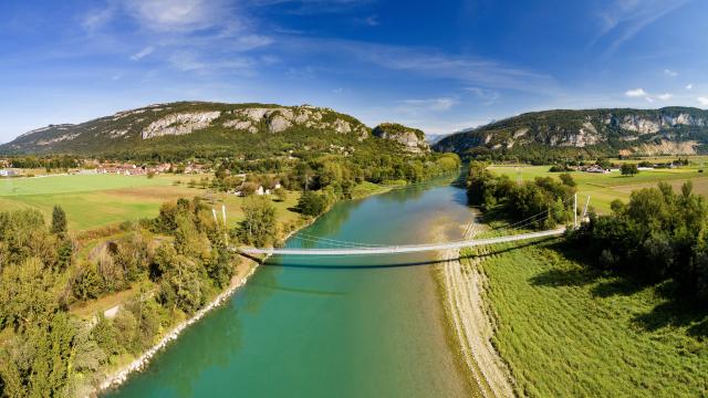 Passerelle Viarhôna entre Virignin et La Balme