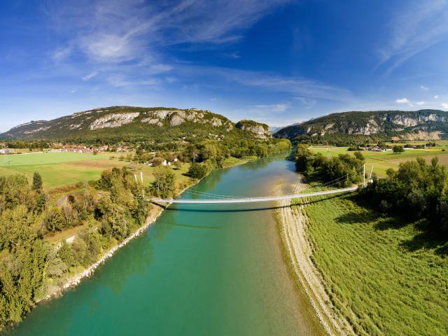 Passerelle Viarhôna entre Virignin et La Balme