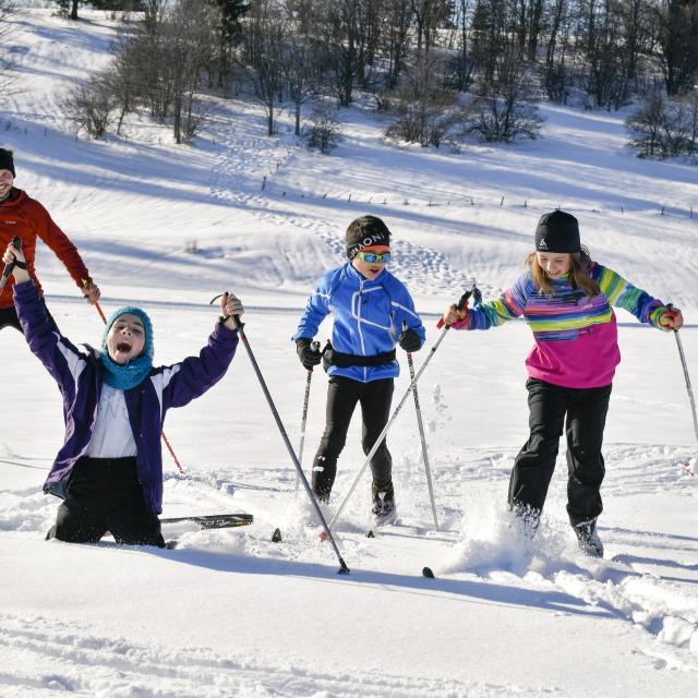 Pratique du ski nordique en famille